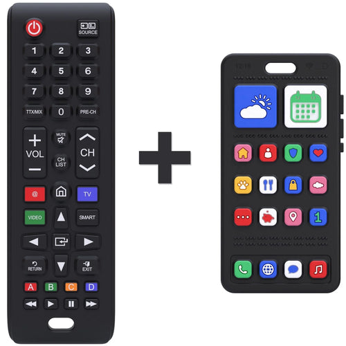 Broemba baby afstandsbediening en telefoon Bari in zwart