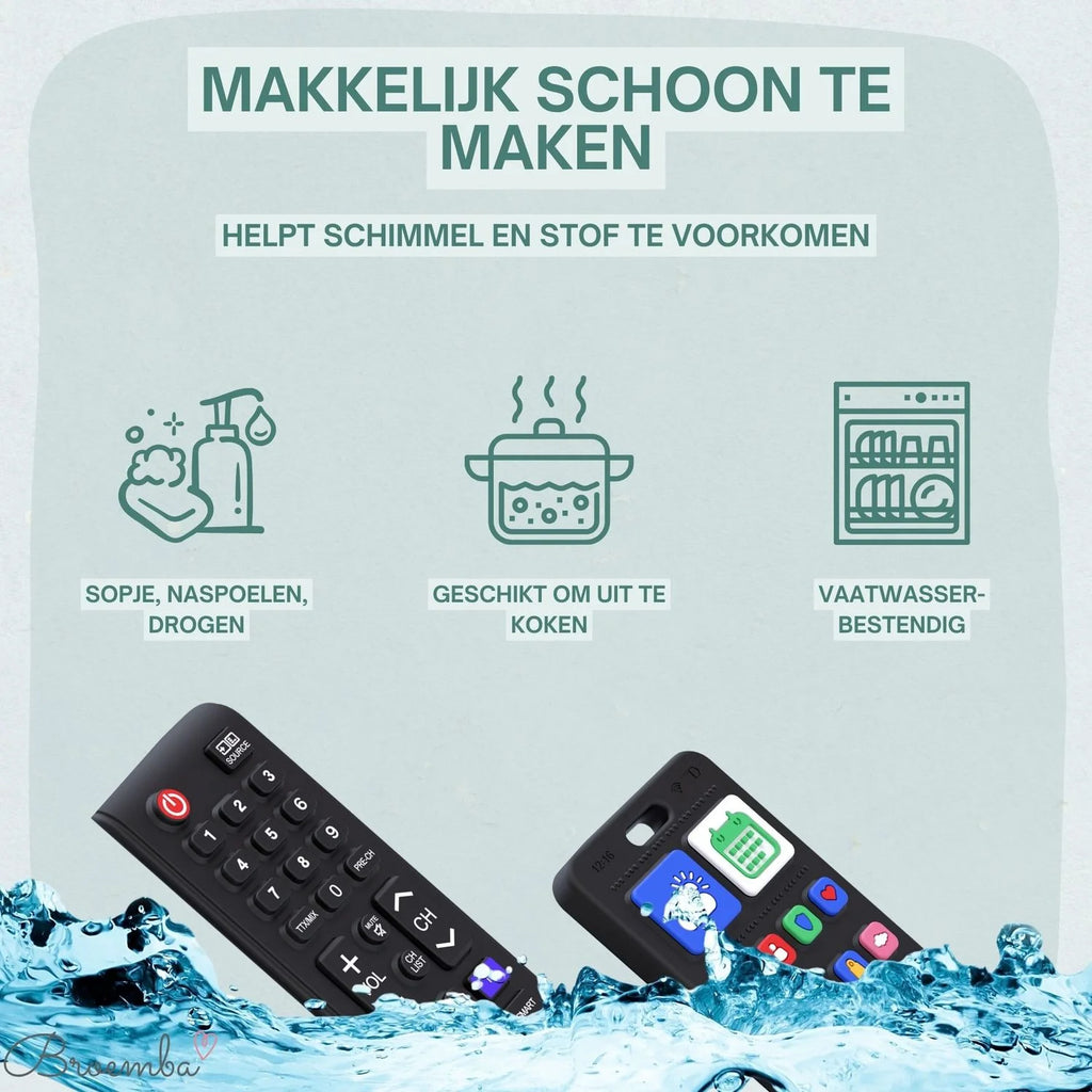 Broemba baby afstandsbediening en telefoon Bari in zwart