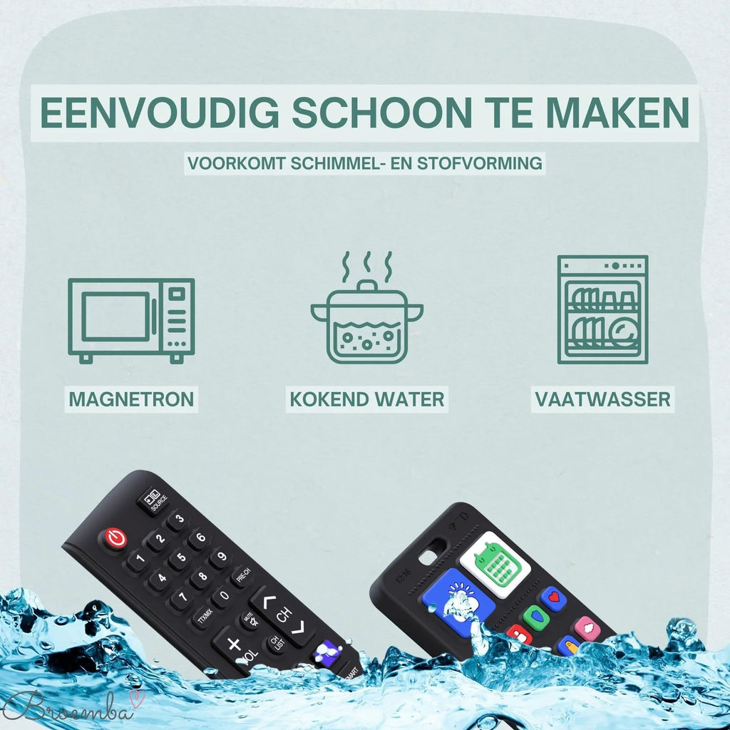 Broemba baby afstandsbediening en telefoon Bari in zwart