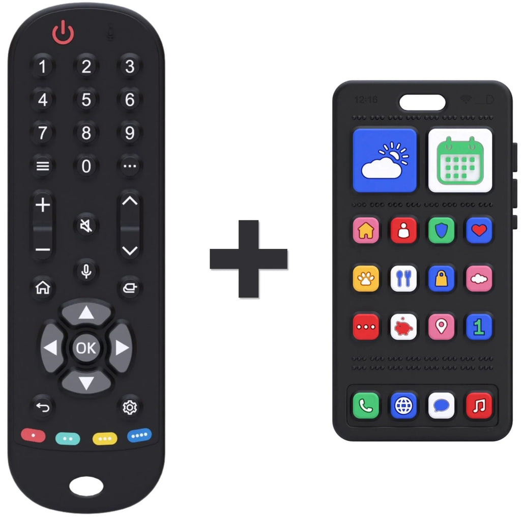 Broemba baby afstandsbediening en telefoon Como in zwart