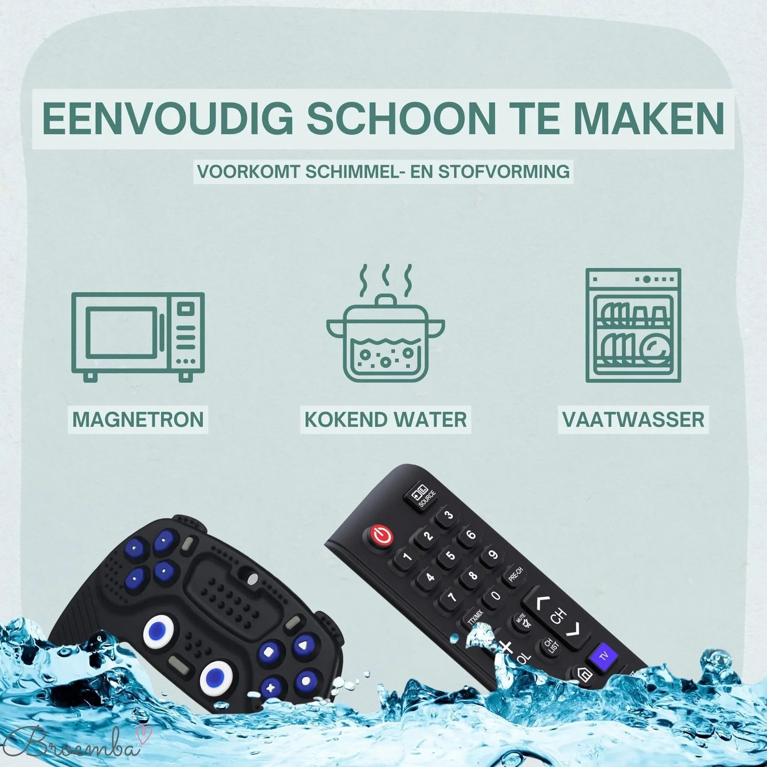 Broemba baby afstandsbediening en controller Rome in zwart