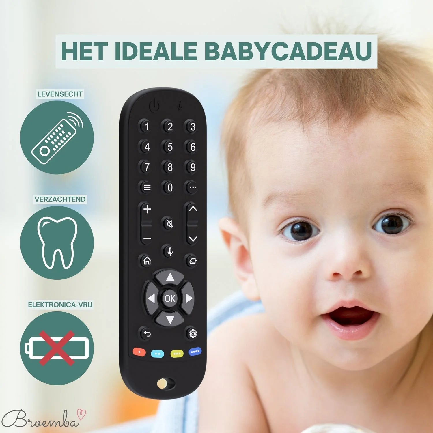 Broemba baby afstandsbediening Bern in zwart