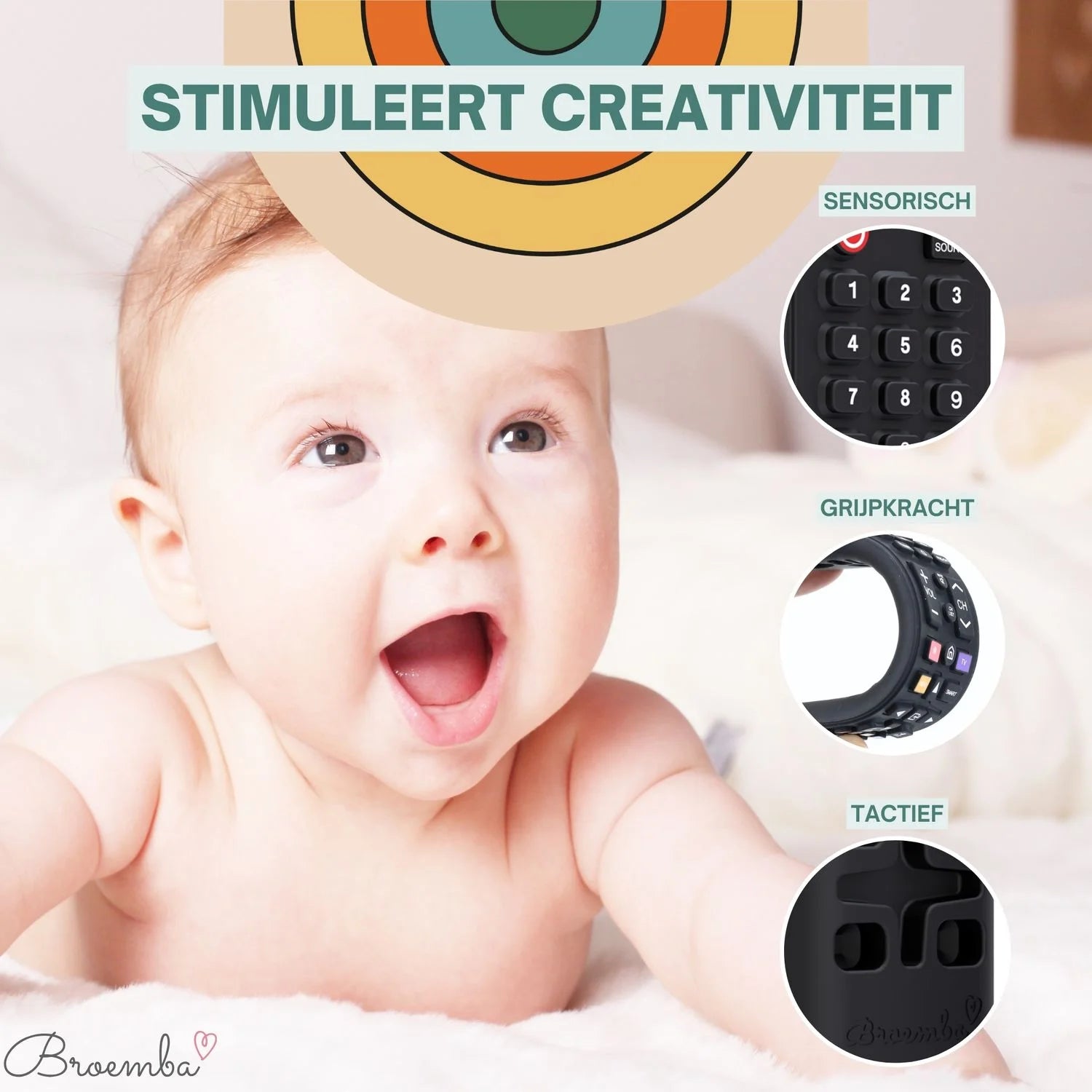 Broemba baby afstandsbediening Torino in zwart