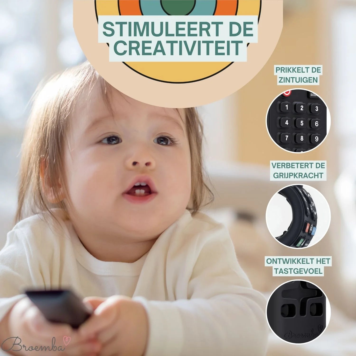 Broemba baby afstandsbediening Torino in zwart