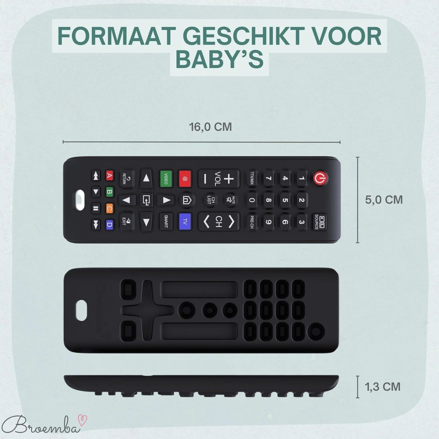 Broemba baby afstandsbediening Torino in zwart