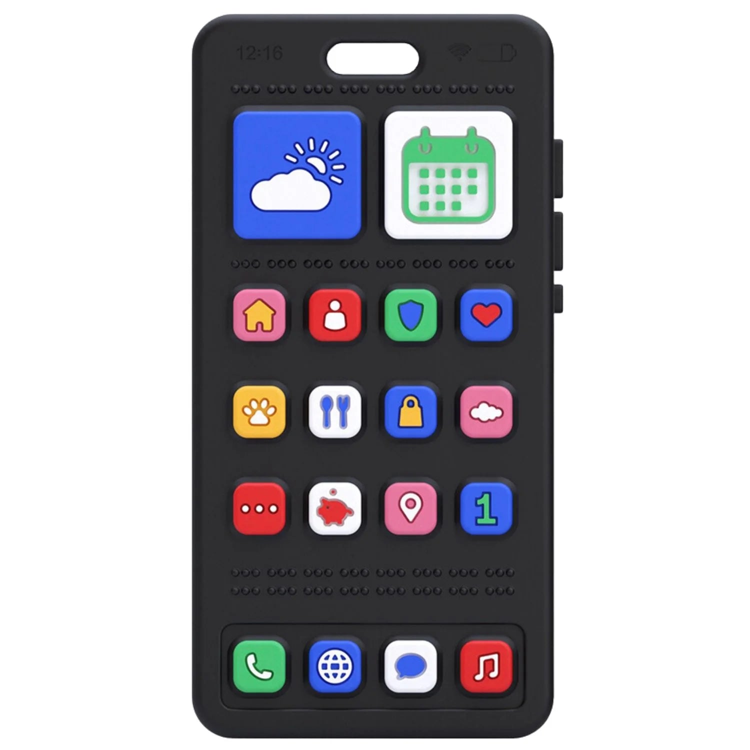 Broemba baby telefoon Milan in zwart