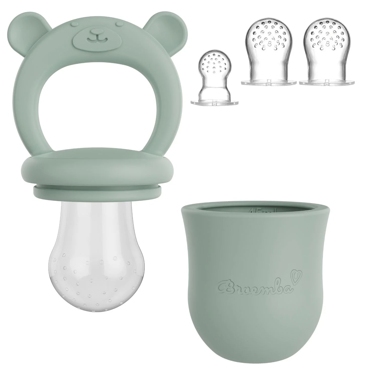 Broemba baby fruitspeen met 3 spenen in groen