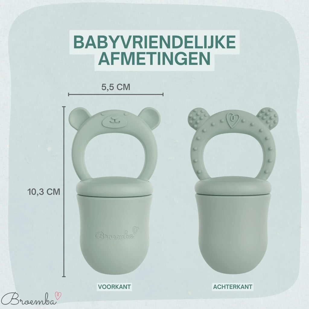 Broemba baby fruitspeen met 3 spenen in groen