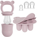Broemba baby fruitspeen met 3 spenen en ijsblokjesvorm in roze