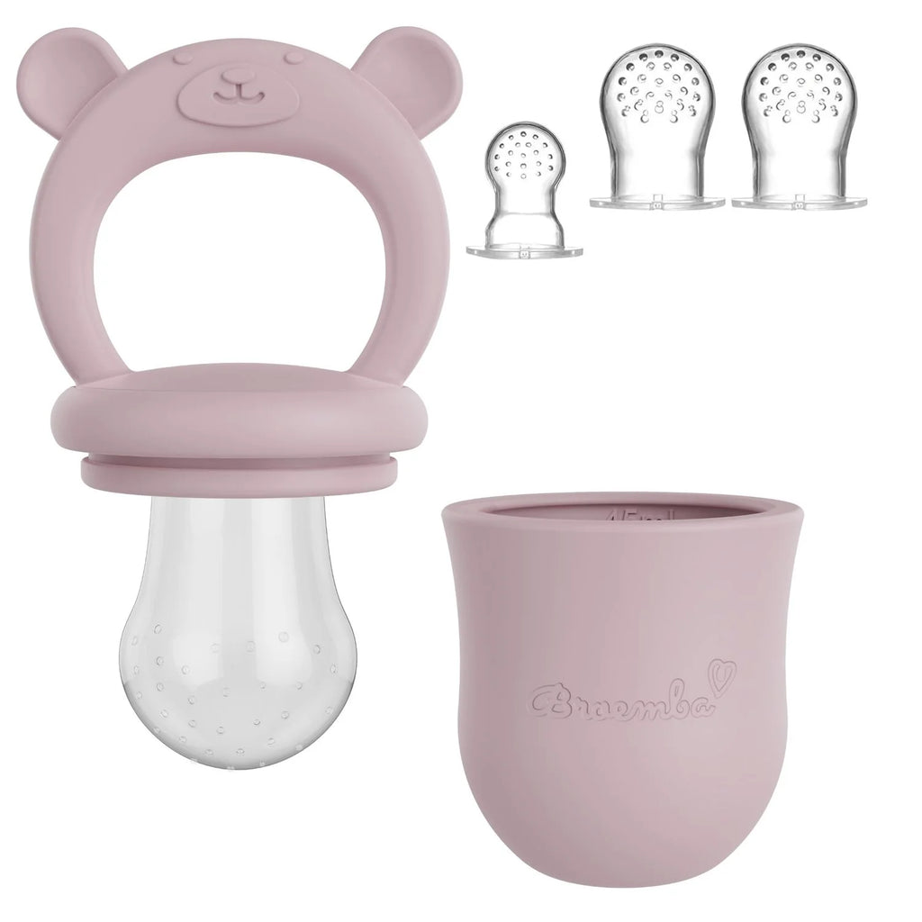 Broemba baby fruitspeen met 3 spenen in roze