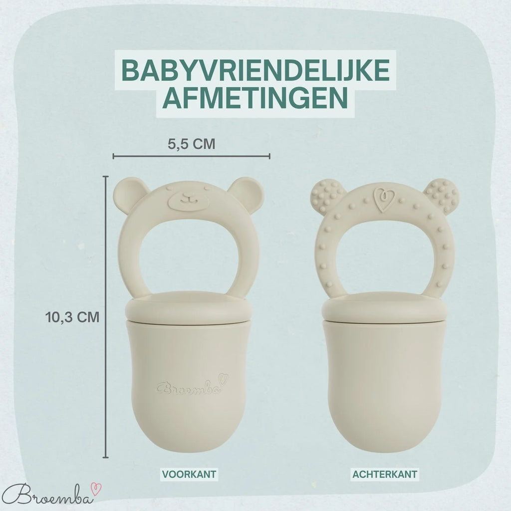 Broemba baby fruitspeen met 3 spenen in beige