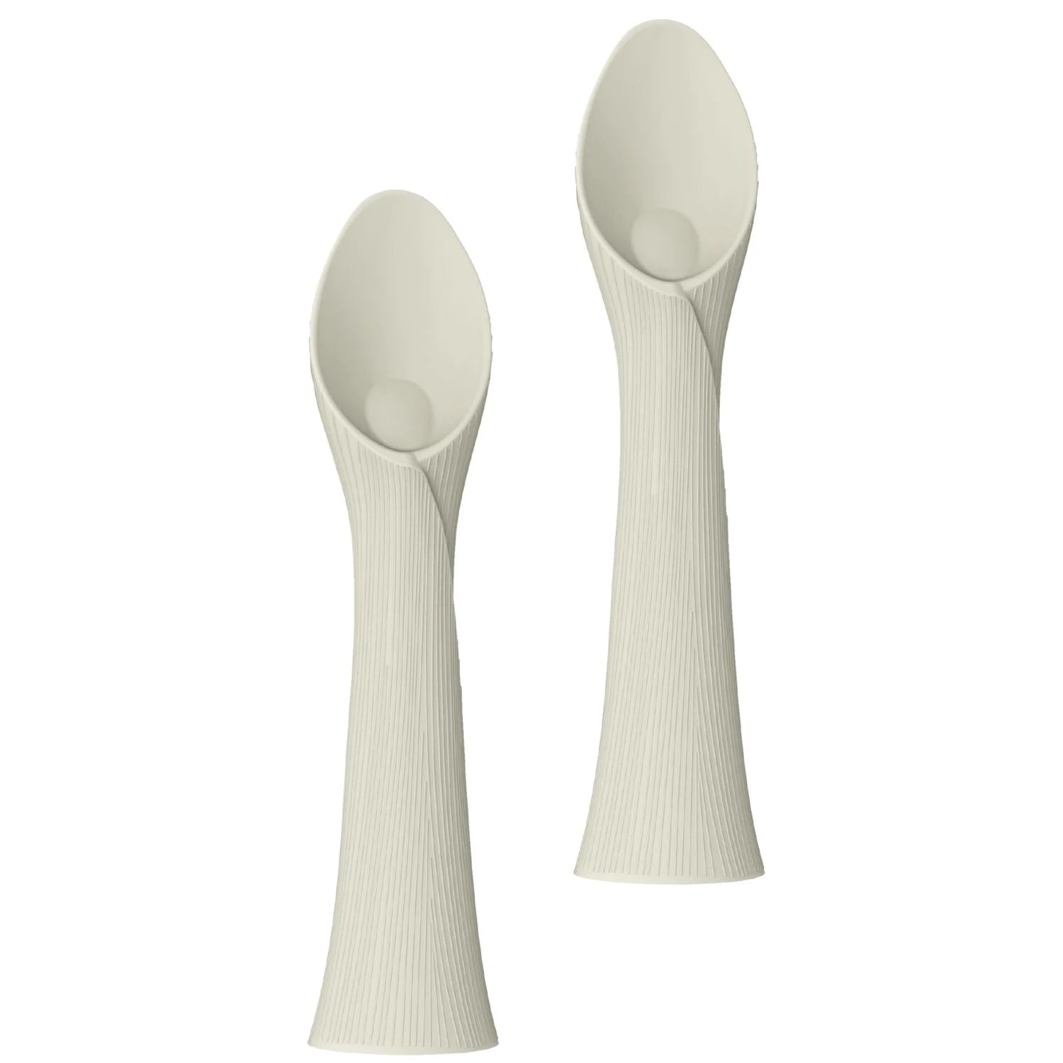 Broemba 2 baby oefenlepels met zuignap in beige