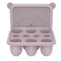 Roze ijsvorm, speciaal gevormd voor babyfruitspeen, om kleine fruithapjes of ijsjes te maken.
